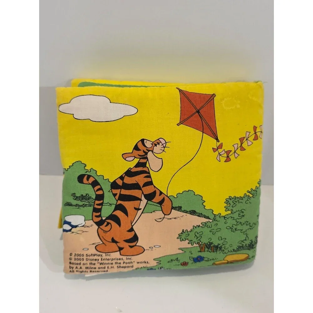 Disney Winnie Pooh Pooh's Big Adventure Soft Cloth Book 2005 SoftPlay Rattle